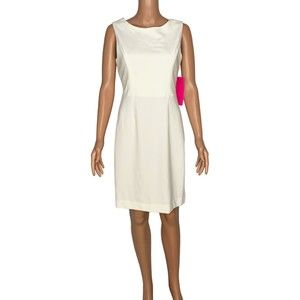 Betsey Johnson Women's Sleeveless Cutout Sheath Dress Ivory Size 6